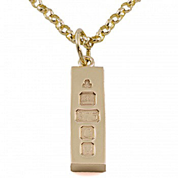 9ct gold 23.9g 18 inch Pendant with chain
